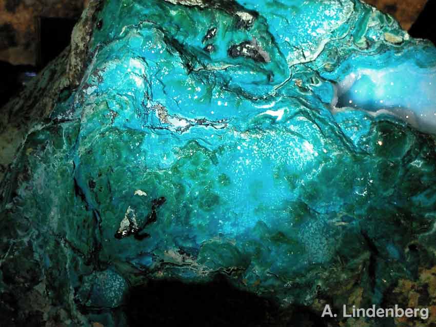 Annes Seelengarten, blaugrüner Kristall, marmorierte Struktur
