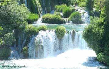 Vorträge buchen Wasserfall in grüner Natur